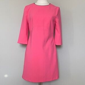 Miss Selfridge Pink Mod 3/4 Sleeve Sheath Dress, 6